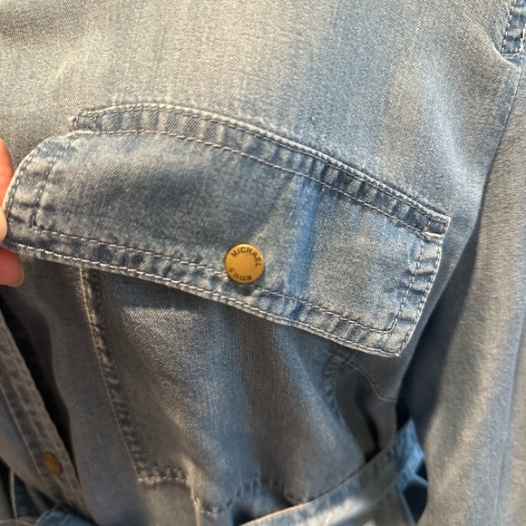 Michael Kors Denim Shirtdress, Sz L, New without Tags - Picture 6 of 10